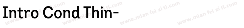 Intro Cond Thin字体转换